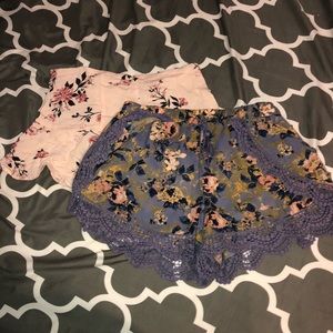 Kendal and Kylie floral shorts duo.